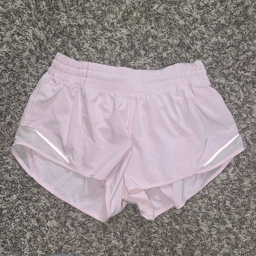Size 6 Lululemon light pink  hotty hot shorts